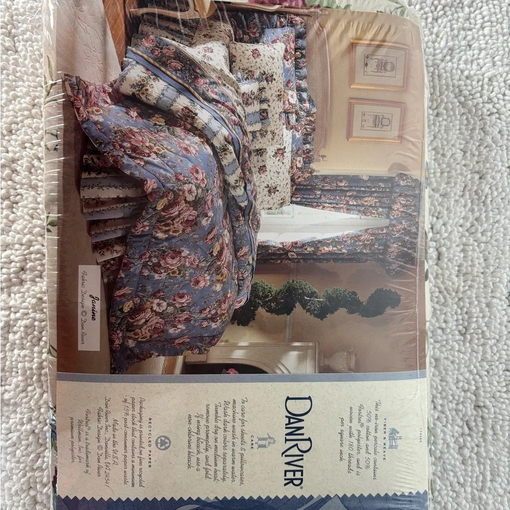 VTG Dan River “Janine”‎ Full Size 4 Piece Sheet Set No-Iron Percale 180TC NWT